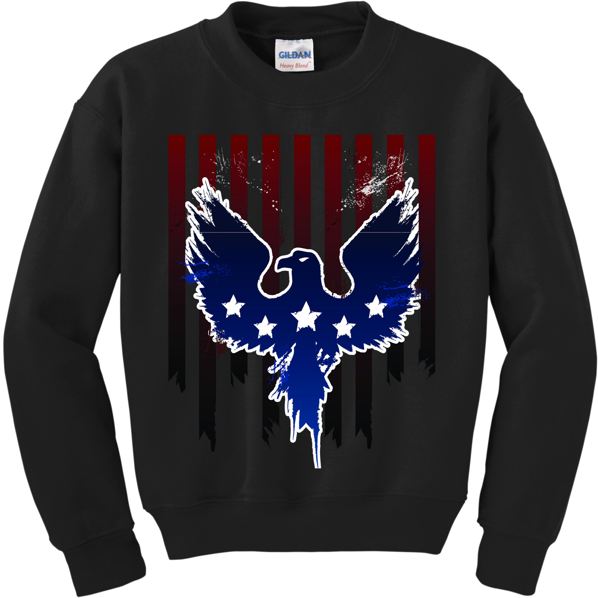 Grunge American Eagle USA Flag Kids Sweatshirt