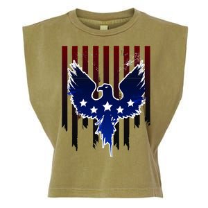 Grunge American Eagle USA Flag Garment-Dyed Women's Muscle Tee