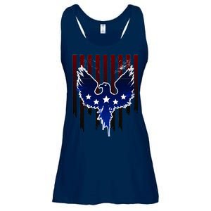 Grunge American Eagle USA Flag Ladies Essential Flowy Tank