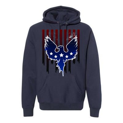 Grunge American Eagle USA Flag Premium Hoodie