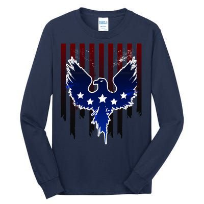 Grunge American Eagle USA Flag Tall Long Sleeve T-Shirt