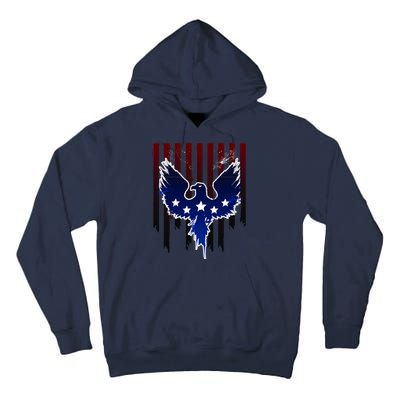 Grunge American Eagle USA Flag Tall Hoodie