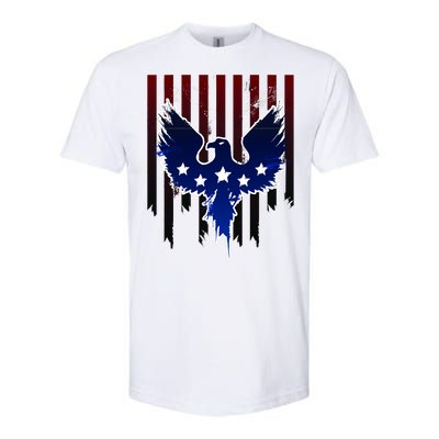 Grunge American Eagle USA Flag Softstyle® CVC T-Shirt