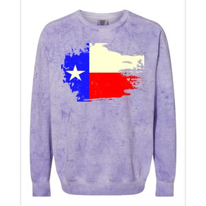 Grunge Texas Flag Colorblast Crewneck Sweatshirt