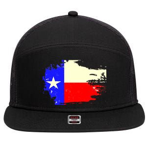 Grunge Texas Flag 7 Panel Mesh Trucker Snapback Hat