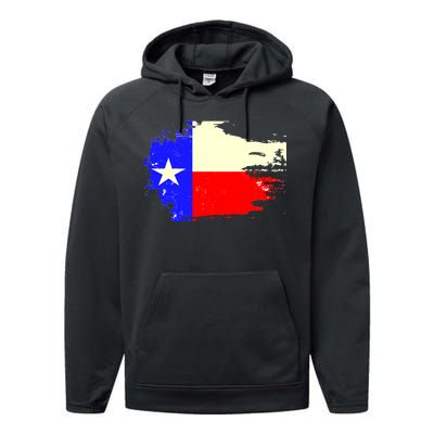 Grunge Texas Flag Performance Fleece Hoodie