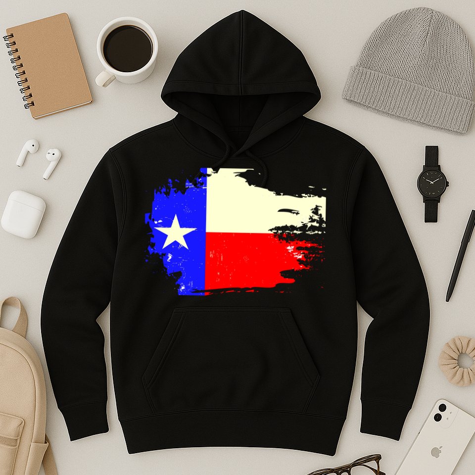Grunge Texas Flag Hoodie