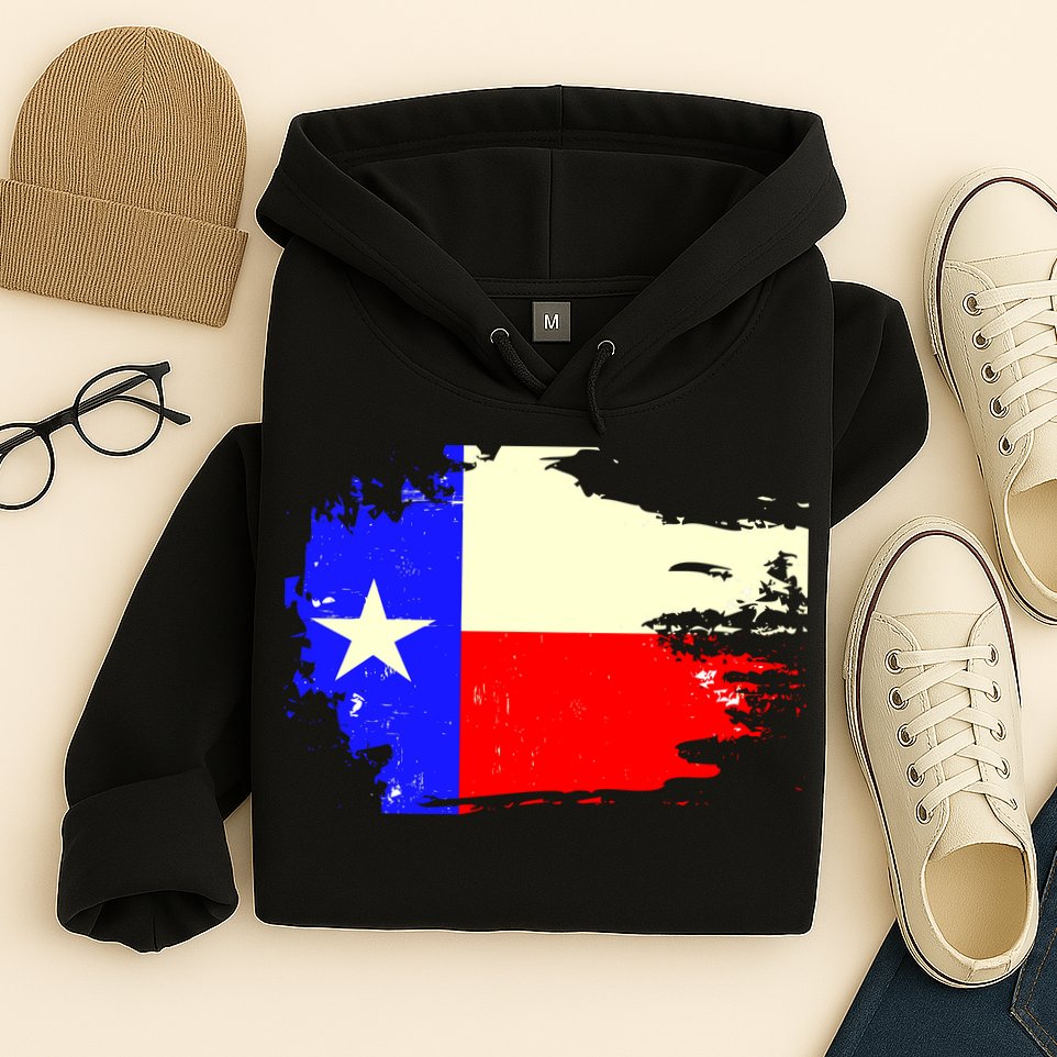 Grunge Texas Flag Hoodie