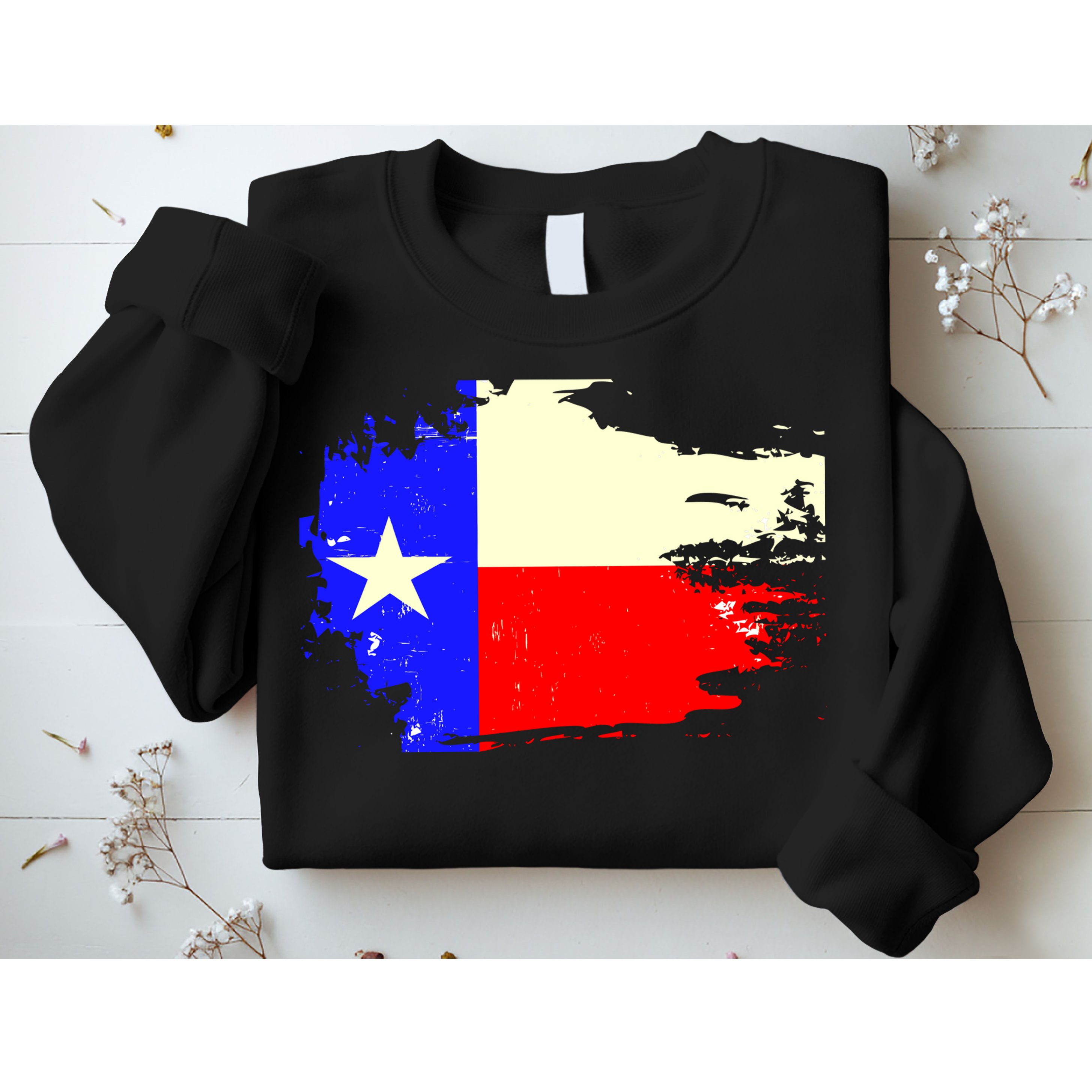 Grunge Texas Flag Sweatshirt