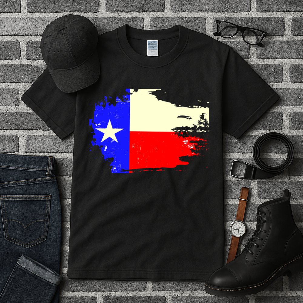 Grunge Texas Flag Tall T-Shirt