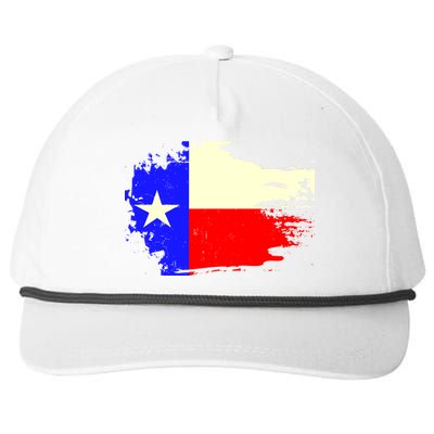 Grunge Texas Flag Snapback Five-Panel Rope Hat