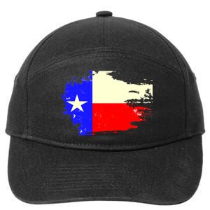 Grunge Texas Flag 7-Panel Snapback Hat