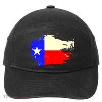 Grunge Texas Flag 7-Panel Snapback Hat