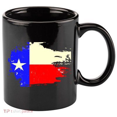 Grunge Texas Flag 11oz C Handle Ceramic Mug
