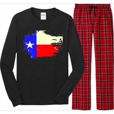 Grunge Texas Flag Long Sleeve Pajama Set