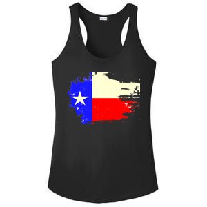 Grunge Texas Flag Ladies PosiCharge Competitor Racerback Tank