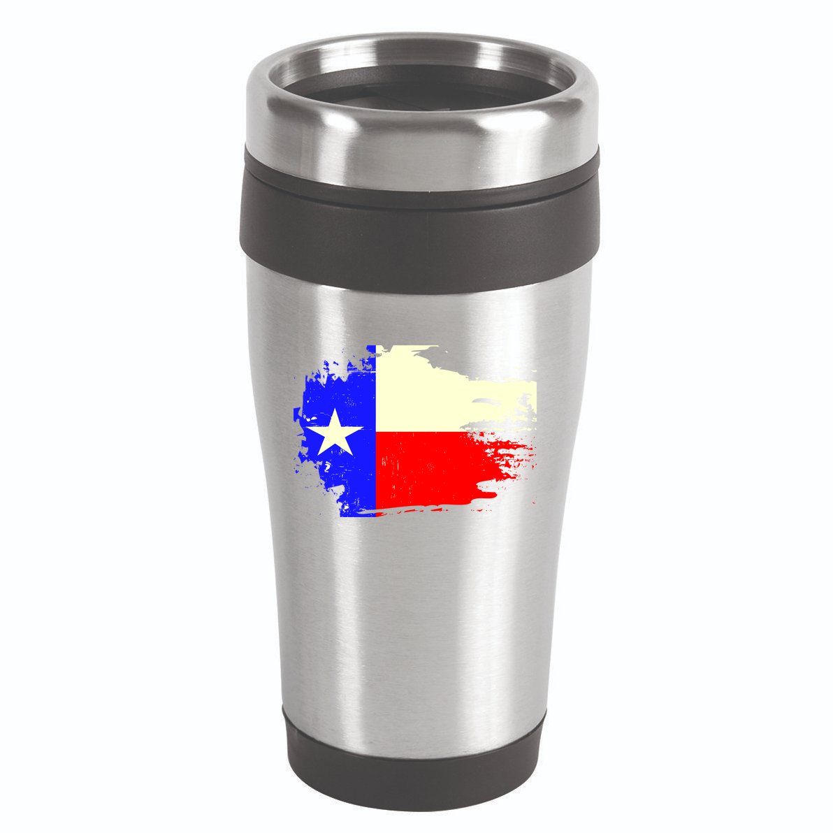 Grunge Texas Flag 16oz Travel Tumbler