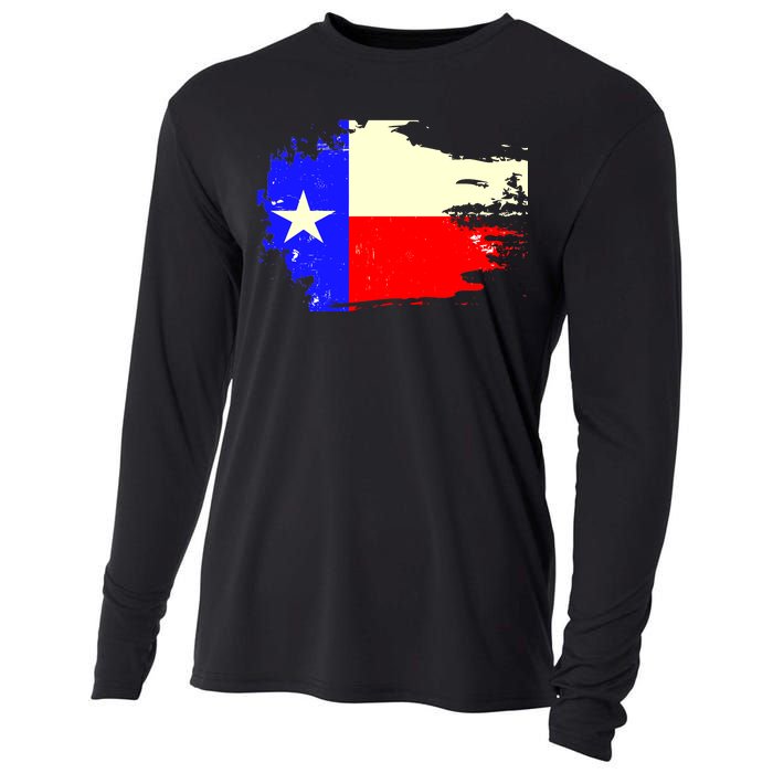 Grunge Texas Flag Cooling Performance Long Sleeve Crew