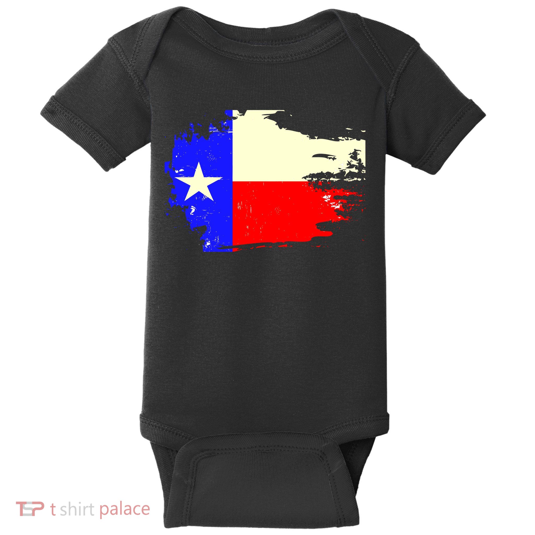 Grunge Texas Flag Baby Bodysuit
