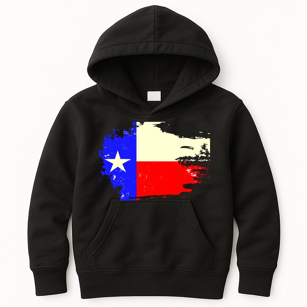 Grunge Texas Flag Kids Hoodie