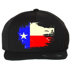 Grunge Texas Flag Wool Snapback Cap