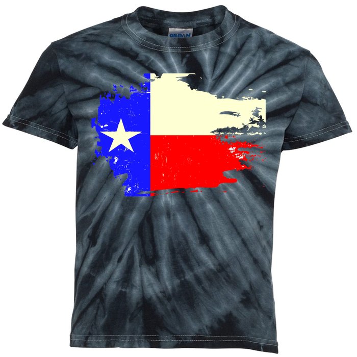 Grunge Texas Flag Kids Tie-Dye T-Shirt