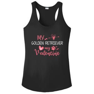 Golden Retriever Valentine Cute Gift Golden Retriever Outfit Gift Ladies PosiCharge Competitor Racerback Tank