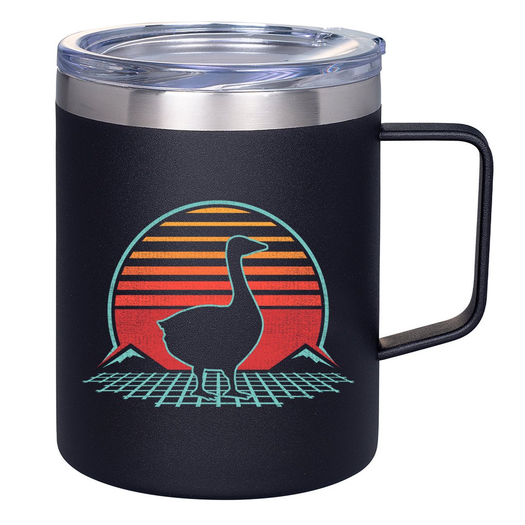 Goose Retro Vintage 80s Style Animal Lover Gift Great Gift 12oz Stainless Steel Coffee Mug