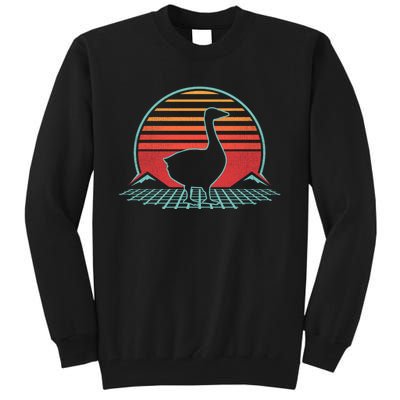 Goose Retro Vintage 80s Style Animal Lover Gift Tall Sweatshirt