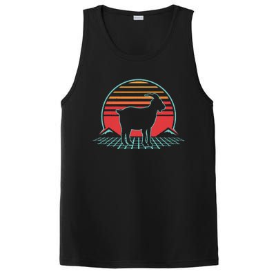 Goat Retro Vintage 80s Style Farm Animal Lover Gift PosiCharge Competitor Tank