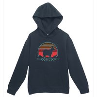 Goat Retro Vintage 80s Style Farm Animal Lover Gift Urban Pullover Hoodie