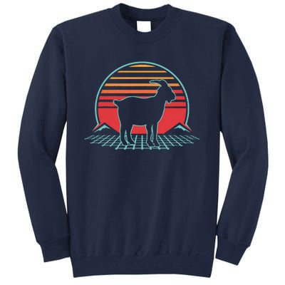 Goat Retro Vintage 80s Style Farm Animal Lover Gift Tall Sweatshirt