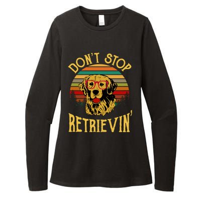 Golden Retriever Vintage Dont Stop Retrievin Golden Lovers Funny Gift Womens CVC Long Sleeve Shirt