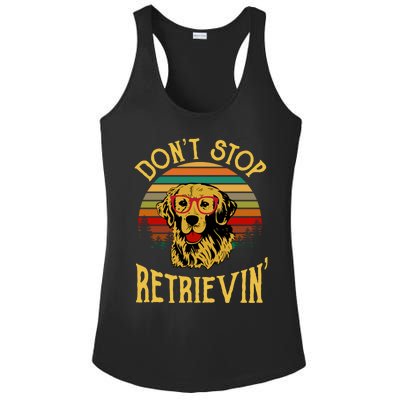 Golden Retriever Vintage Dont Stop Retrievin Golden Lovers Funny Gift Ladies PosiCharge Competitor Racerback Tank