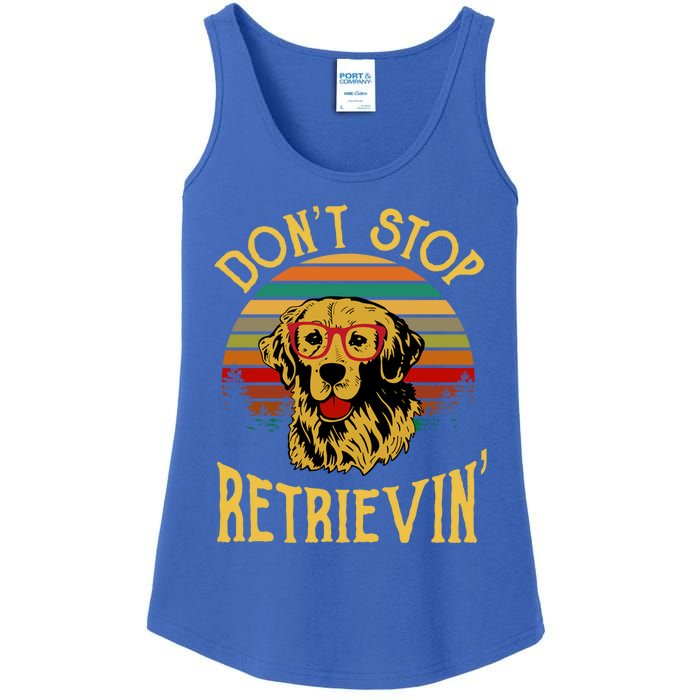 Golden Retriever Vintage Dont Stop Retrievin Golden Lovers Funny Gift Ladies Essential Tank