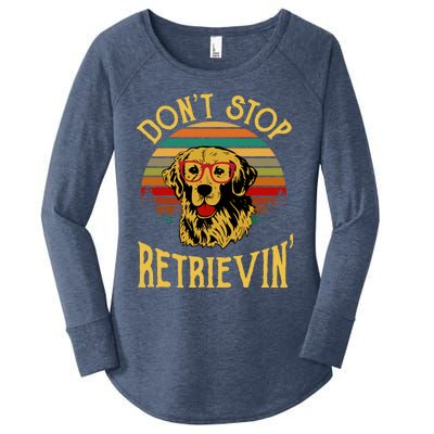 Golden Retriever Vintage Dont Stop Retrievin Golden Lovers Funny Gift Women's Perfect Tri Tunic Long Sleeve Shirt