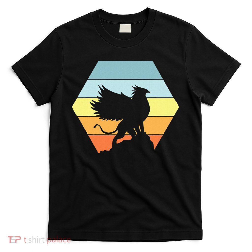 Griffin Retro Vintage Sunset Lion Eagle Mythical Creature T-Shirt