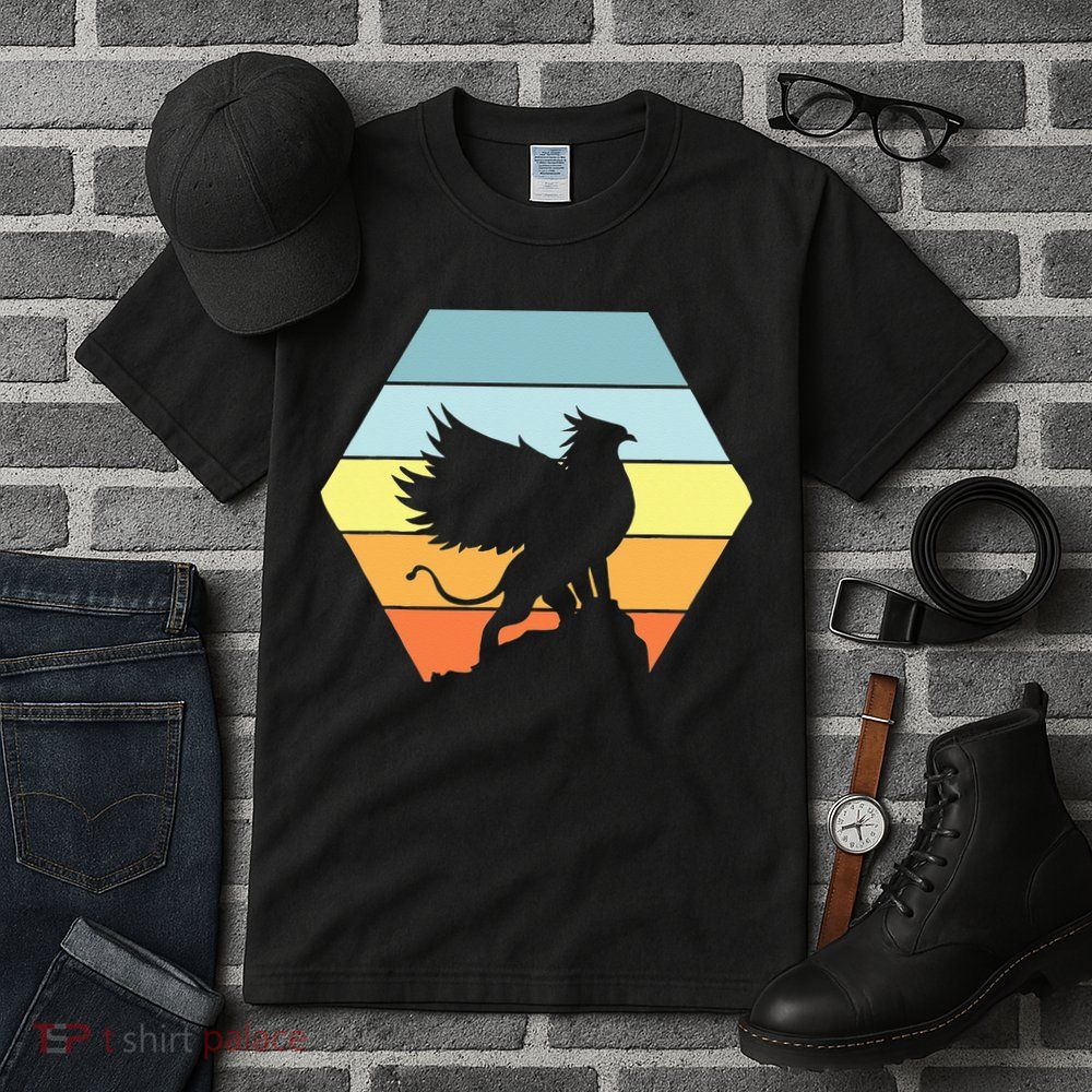 Griffin Retro Vintage Sunset Lion Eagle Mythical Creature Tall T-Shirt