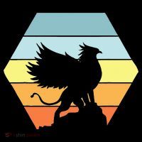 Griffin Retro Vintage Sunset Lion Eagle Mythical Creature Tall T-Shirt