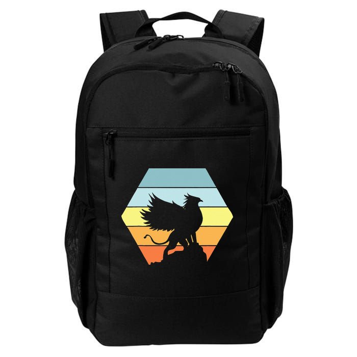 Griffin Retro Vintage Sunset Lion Eagle Mythical Creature Backpack