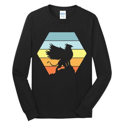 Griffin Retro Vintage Sunset Lion Eagle Mythical Creature Tall Long Sleeve T-Shirt