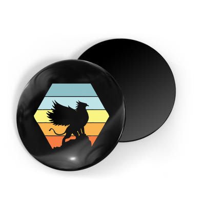 Griffin Retro Vintage Sunset Lion Eagle Mythical Creature Magnet