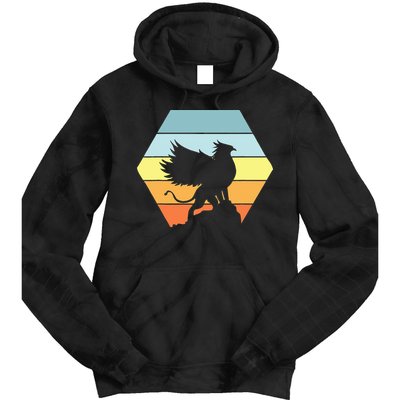Griffin Retro Vintage Sunset Lion Eagle Mythical Creature Tie Dye Hoodie