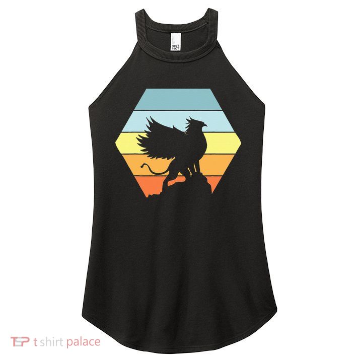 Griffin Retro Vintage Sunset Lion Eagle Mythical Creature Women's Perfect Tri Rocker Tank