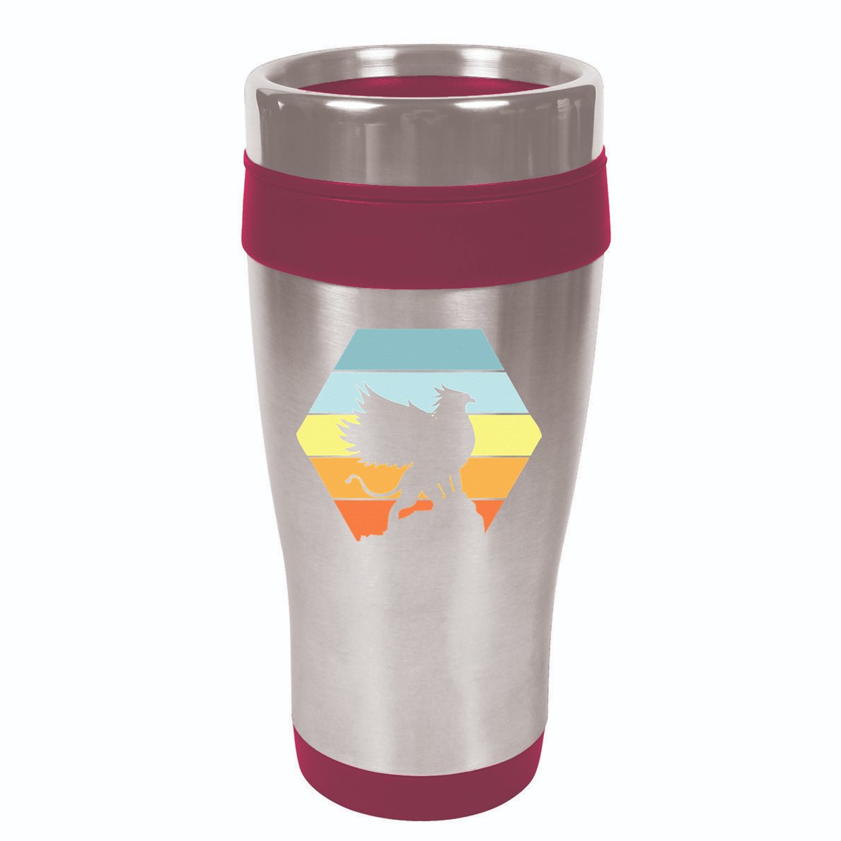 Griffin Retro Vintage Sunset Lion Eagle Mythical Creature 16oz Travel Tumbler