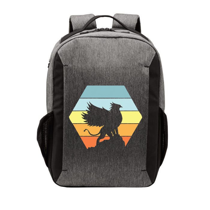 Griffin Retro Vintage Sunset Lion Eagle Mythical Creature Vector Backpack