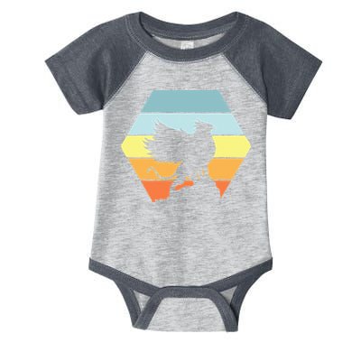Griffin Retro Vintage Sunset Lion Eagle Mythical Creature Infant Baby Jersey Bodysuit