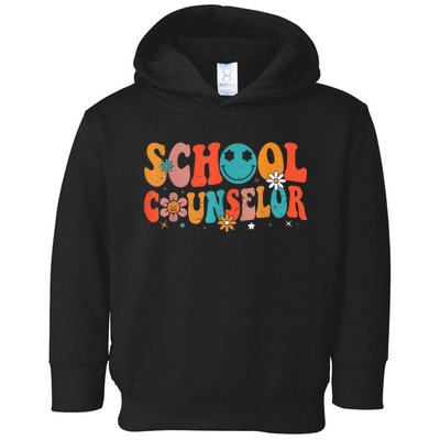 Groovy Retro Vintage School Counselor Teacher Back To School Toddler Hoodie