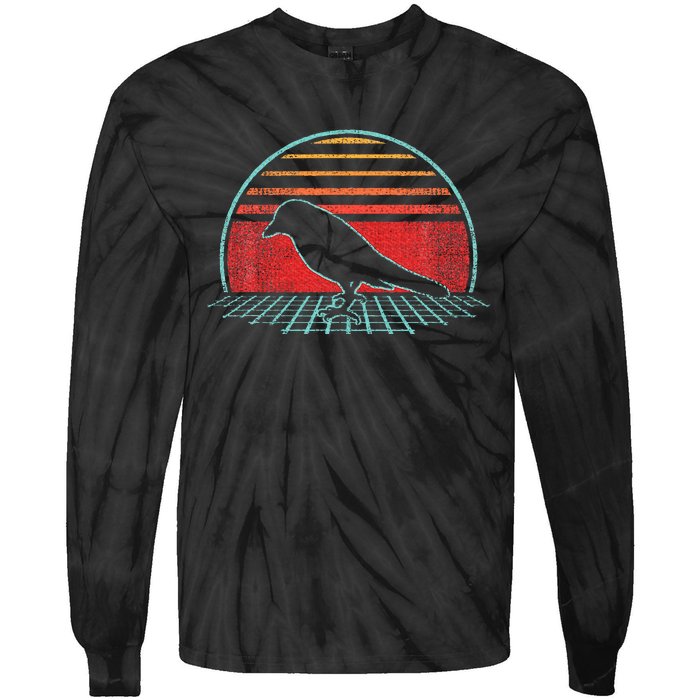 Grackle Retro Vintage 80s Style Tie-Dye Long Sleeve Shirt