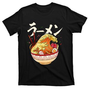 Great Ramen Wave Of Kanagawa Japanese Noodles Udon Kanji T-Shirt